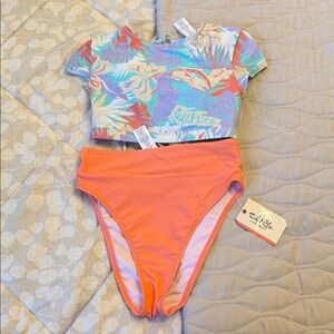 Salt Life women’s ' Coral High-Waist Bikini Set - Tropical Print Top